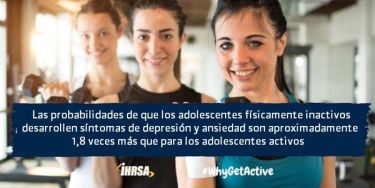 Las probabilidades de que los adolescentes físicamente inactivos desarrollen síntomas de depresión y ansiedad son aproximadamente 1,8 veces más que para los adolescentes activos