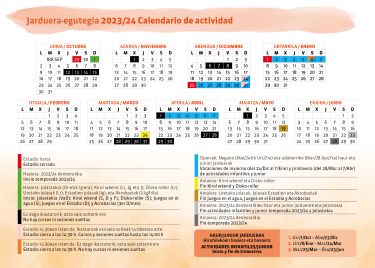 Calendario de Actividad 2022/23
